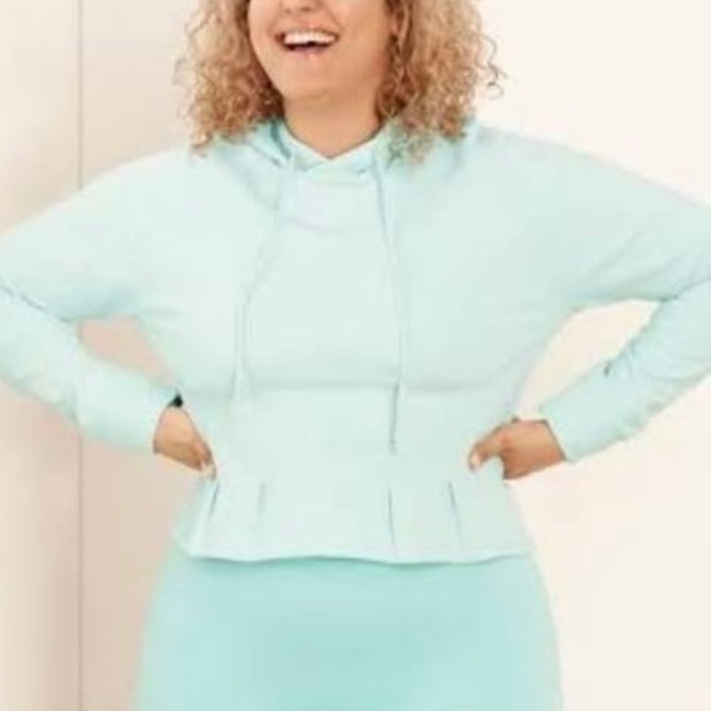 Fabletics Sweatshirt Pleated Pullover Hoodie Large - image 1